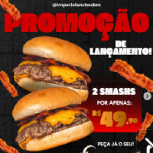 PÃO BRICHE SELADO NA CHAPA,  BLEND ANGUS 80G SMASH,  QUEIJO MUSSARELA E 2 FATIAS DE BACON. 