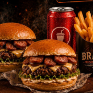 2 Brasa calabresa,  1 refri lata,  1 porção de batata