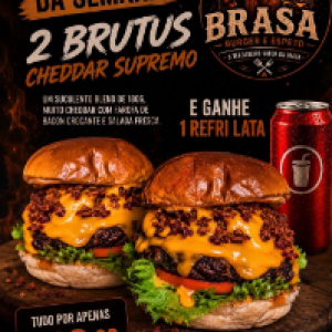 2 Brutus Cheddar Supremo + 1 refri lata