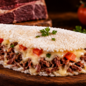 Carne de sol,  presunto e queijo coalho