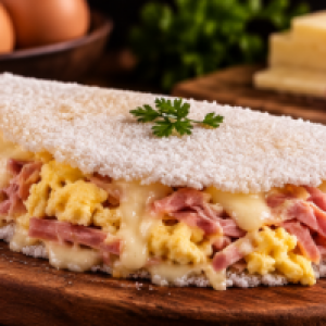 Queijo mussarela e presunto