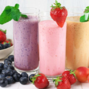 Acerola,  goiaba,  maracujá,  graviola e manga.