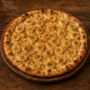 Mussarela,  banana,  canela e leite condensado