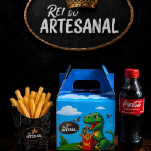 O combo kids vem com Hamburguer,  batata frita,  refrigerante mini(coca-cola ou guaraná antartica) e um brinquedo surpresa.
Foto real do produto!
