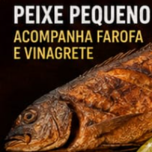 Acompanha farofa e vinagrete.