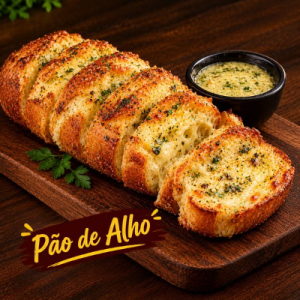 Pão de alho na brasa.
