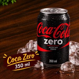 Coca-Cola sem açúcar,  lata 350ml.