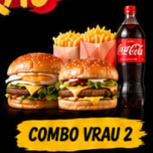 X-Egg + X-Burguer + 2 batatas de acompanhamento + refrigerante 600 ml