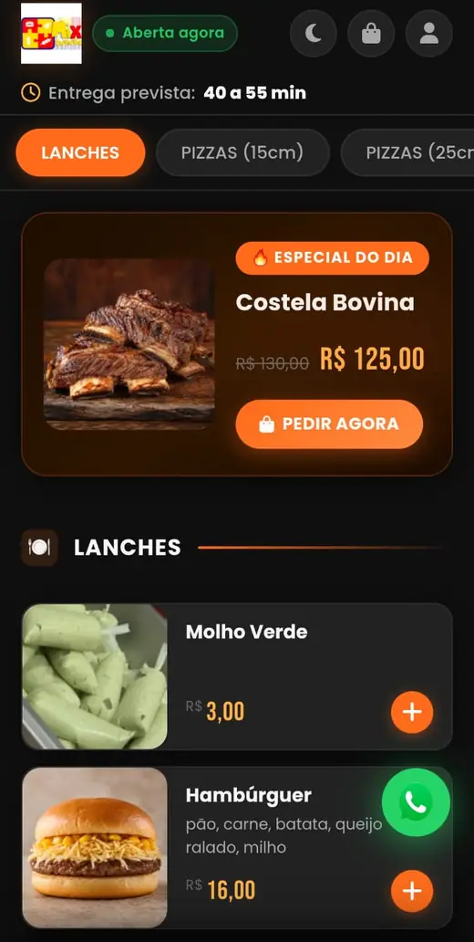 Cardápio Mixtureba
